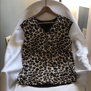 1/4 zip leopard shell